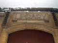 Old library sign