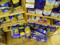 Pasta on shelves