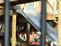 Looking at slide through railings