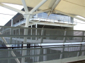 ExCel extension seen from under walkway canopy	