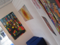 Canvas on white wall