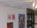 White ceiling, canvas, and floor