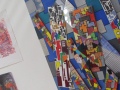 Big close up of a canvas