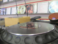 A close up of the dj decks