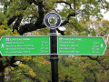sign showing places near the park 