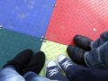 Feet on play surface