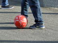 Playing football