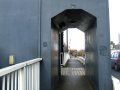 Pedestrian tunnel through bridge