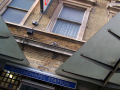 Windows above tube station	