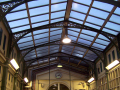 Glass roof of tube station