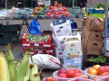 Boxes of different fruit 