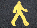 Yellow man in tarmac