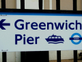 Greenwich pier sign