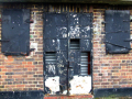 Burned out hut