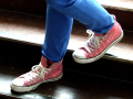 Walking down stairs