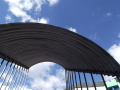 Canopy over outside stairs	