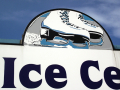 Skates shown on centre sign