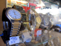 Watches in a window