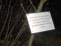 a memorial sign