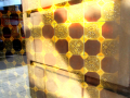 Golden tiles inside theatre