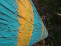 Painted wooden pole