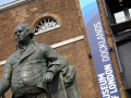 Statue and museum entrance