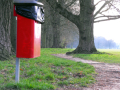 dog mess bin in nature