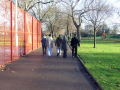 More people walking in the park