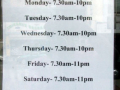 opening times