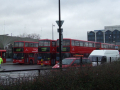 buses parked in bus depot