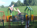 boys playing in playground