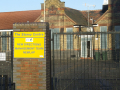 Sign at entrance Storey School