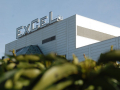 ExCel behind bushes