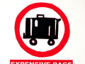 'expensive bags only beyond this point'