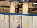 boarded up site