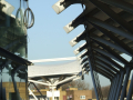 Edge of bridge roof