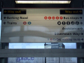 Sign with platform information
