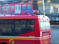 View of bus and DLR platform
