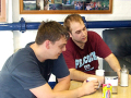 Members having coffee