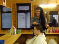 Frances giving haircut
