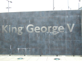Metal station sign