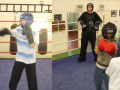 Kids boxing on ring