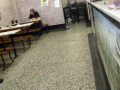 Man eating at table	