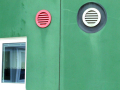 Green wall with vents and window