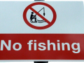 Sign saying No Fishing