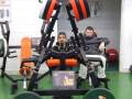 Exercising in the weight machines