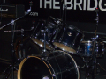 The drum kit in centre stage