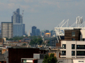 view of london with the stadium in it