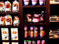 Different sweets on shelf