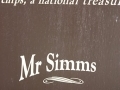 'Mr Simms' on sign